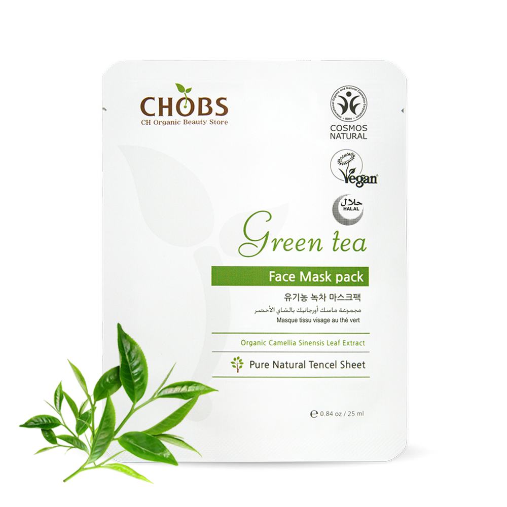 [BDIH]CHOBS(찹스)녹차 마스크팩 25ml CHOBS Organic Green Tea Mask Pack 25ml